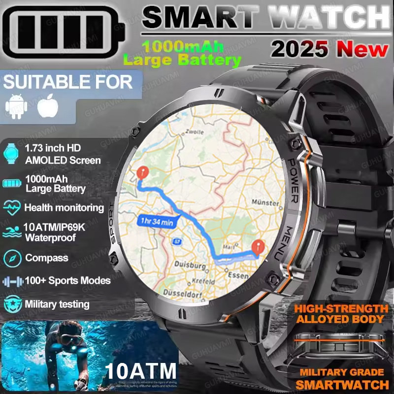 Smartwatch Watches For Men With Gps - 2025 Original TANK T3 Ultra GPS