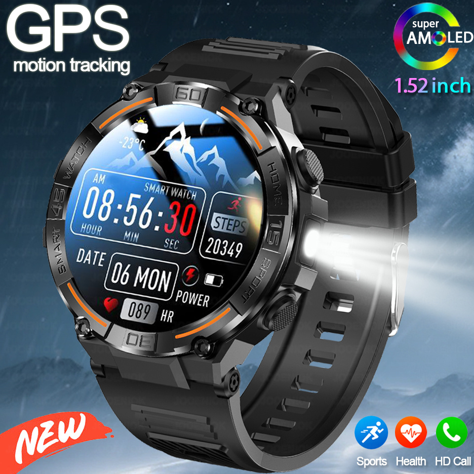 Smartwatch Watches For Men With Gps - Nuevo Reloj Inteligente Militar para Exteriores