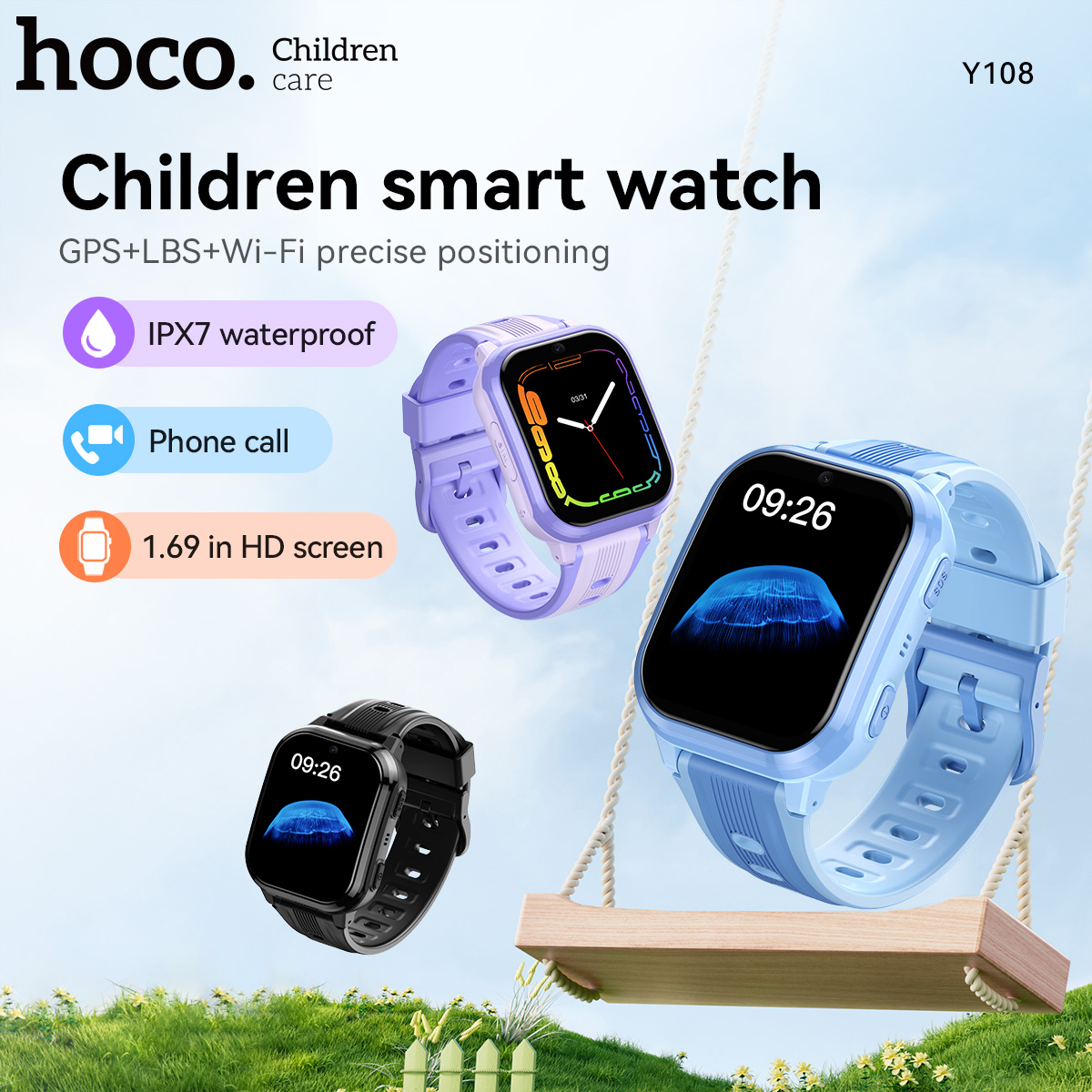 Smartwatch Watches For Children - Reloj inteligente HOCO Y108 con pantalla