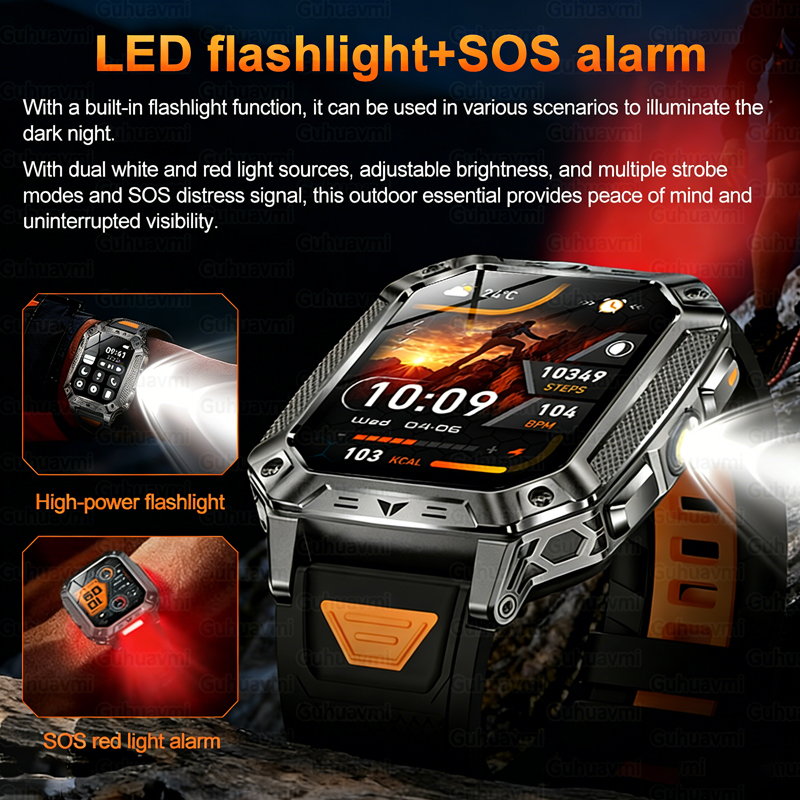 Nuevo reloj inteligente milita - Smartwatch Watches For Men With Gps reseña y precio