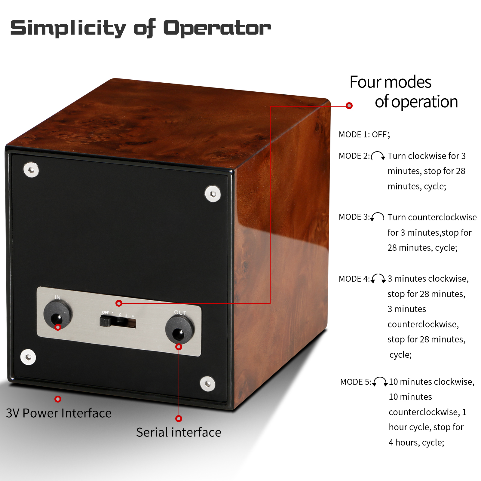Bobinadora automática de reloj - Watch Winder Single reseña y precio