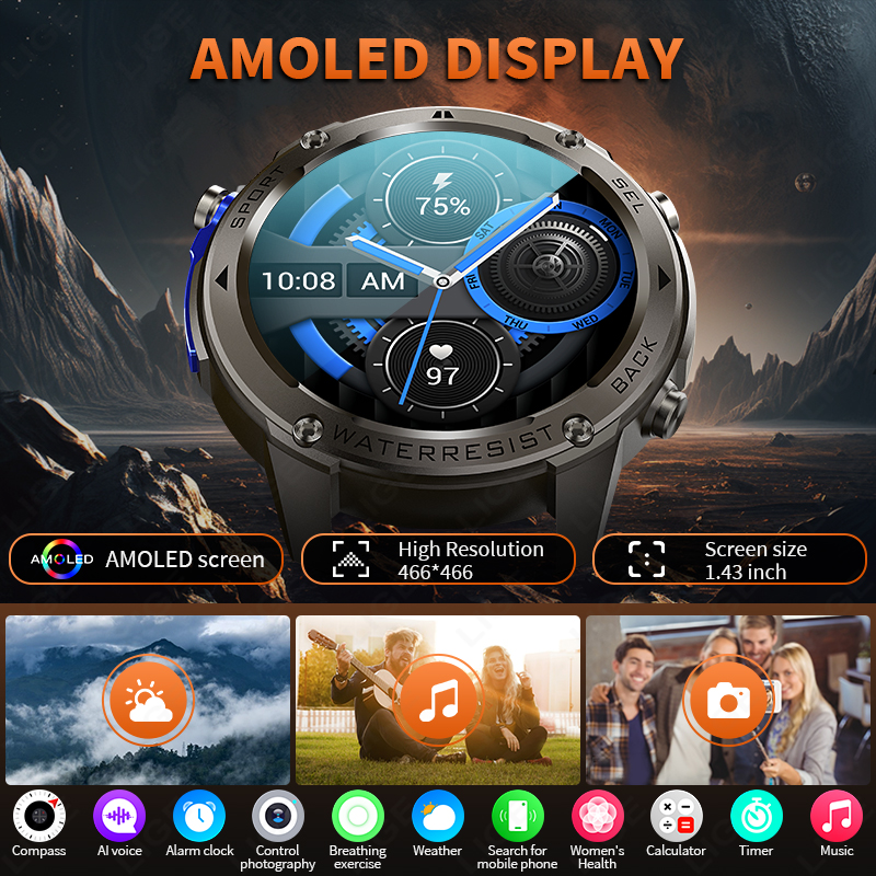 Nuevo Reloj Inteligente GPS de - Smartwatch Watches For Men With Gps reseña y precio