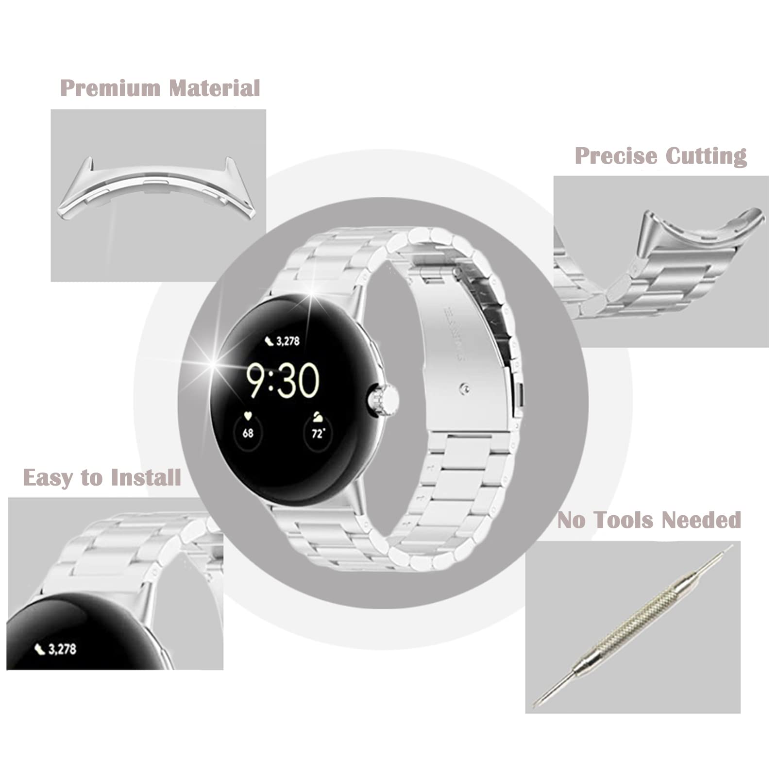 Conector de Metal para correa  - Replacement Watch Bracelet reseña y precio