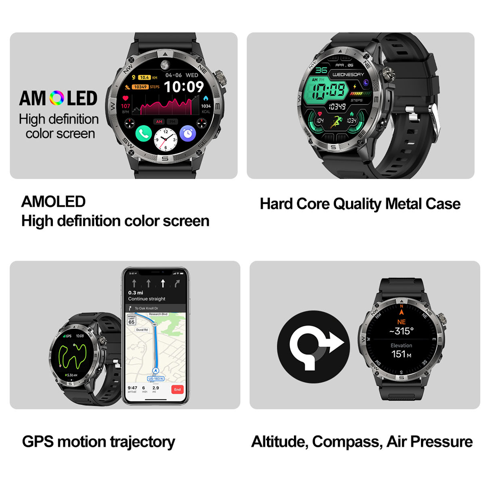 NORTH EDGE GPS reloj inteligen - Smartwatch Watches For Men With Gps reseña y precio