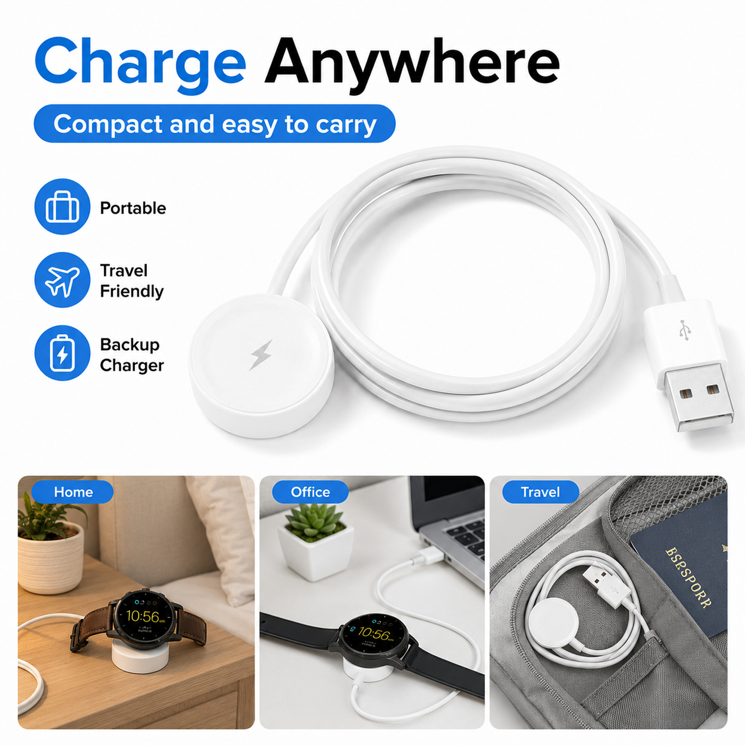 Adaptador de Cargador USB para - Fossil Watches Smartwatch Charger reseña y precio