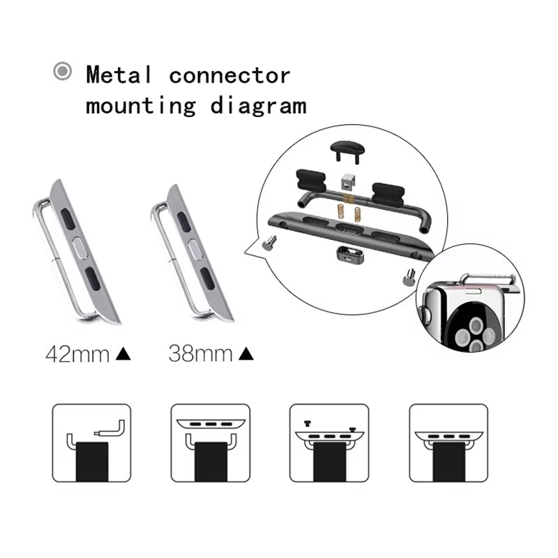 2 uds adaptador de conector de - Replacement Watch Bracelet reseña y precio