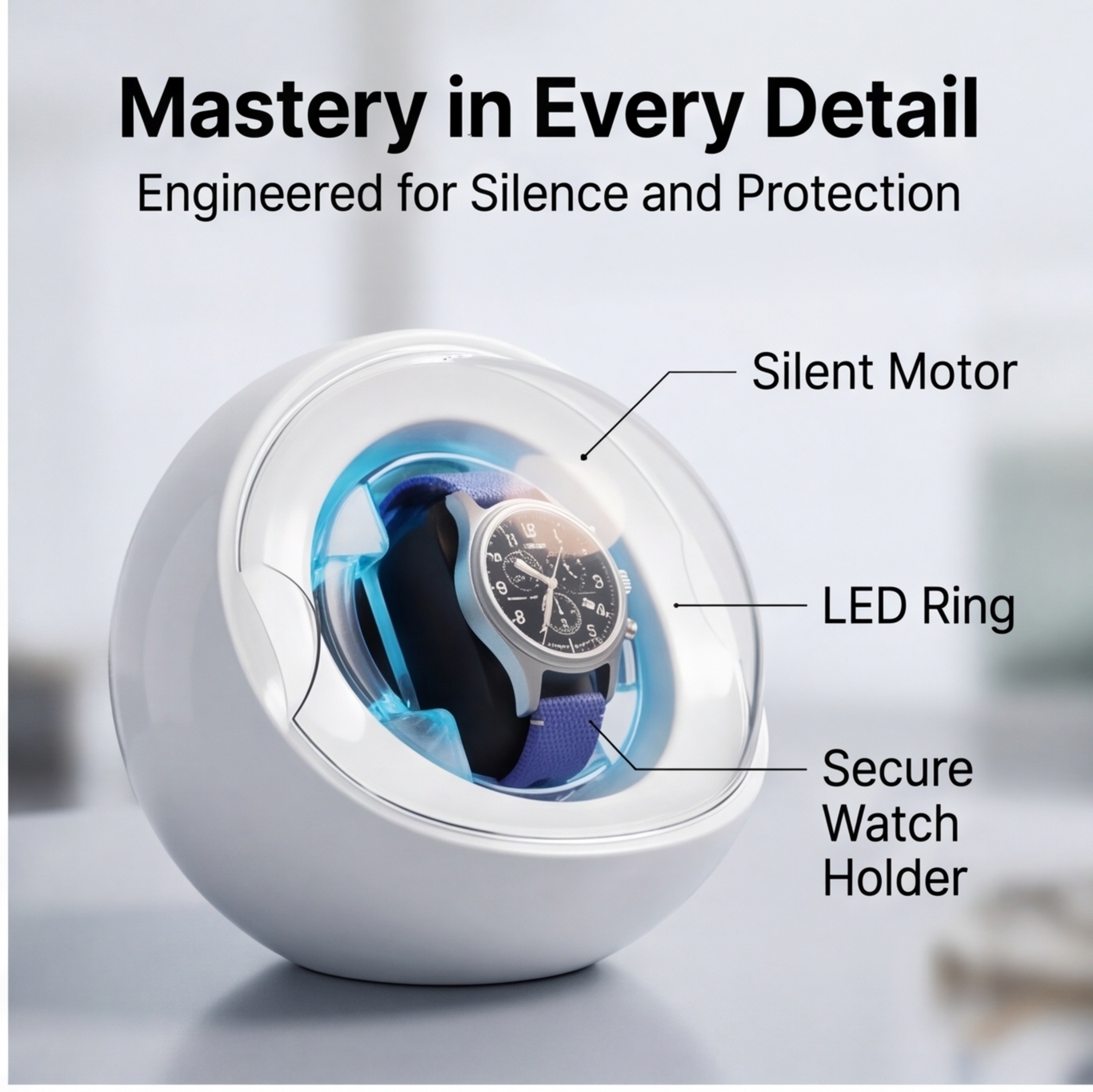 Lorvo - Estuche Giratorio Auto - Watch Winder Single reseña y precio