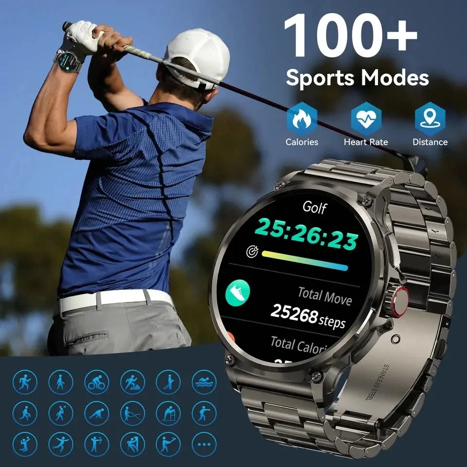 Llamada Bluetooth 360*360 pant - Smartwatch Watches For Men With Gps reseña y precio