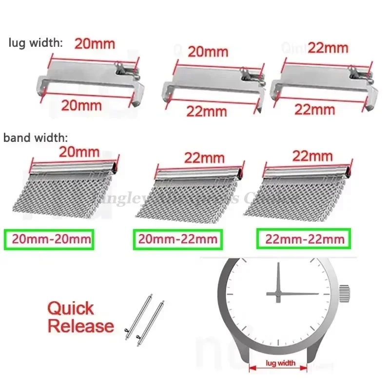 Adaptadores de correa de reloj - Replacement Watch Bracelet reseña y precio